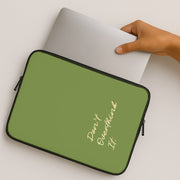 Sage Green Don't Overthink It Laptop Sleeve 2