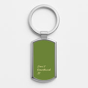 Sage Green Don't Overthink It Luxury Keyring 1