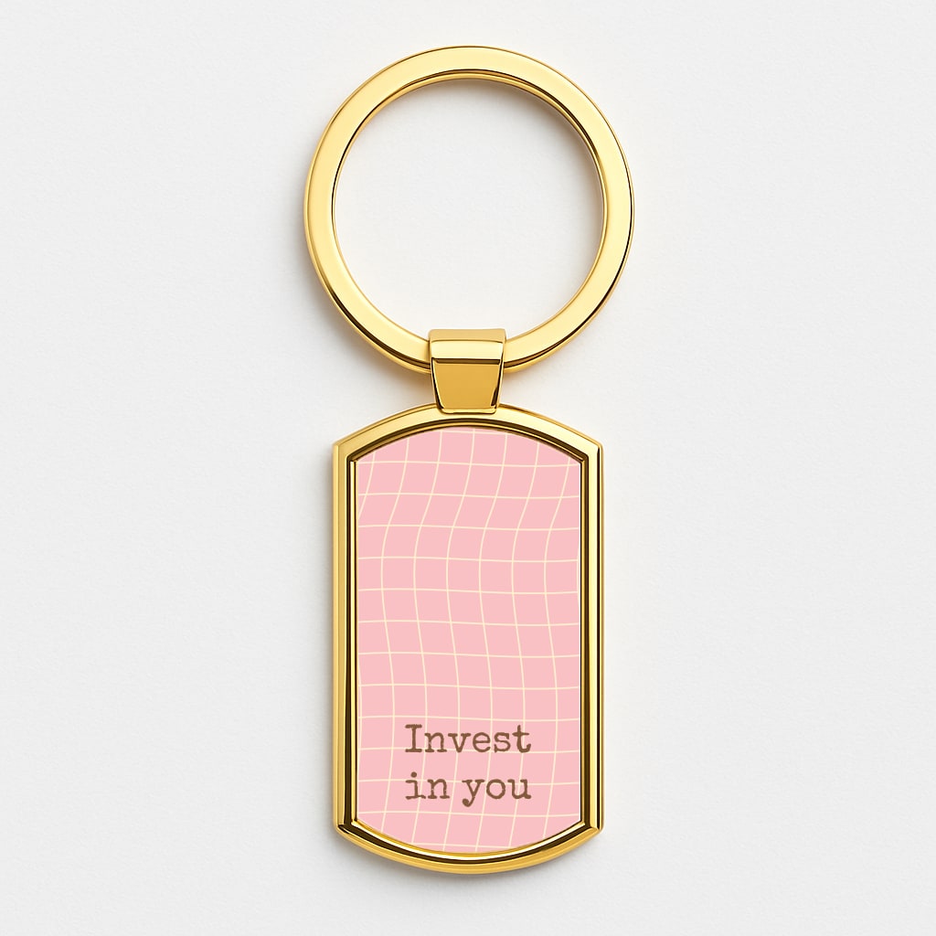 Invest In You, Baby Pink Gold Keyring
