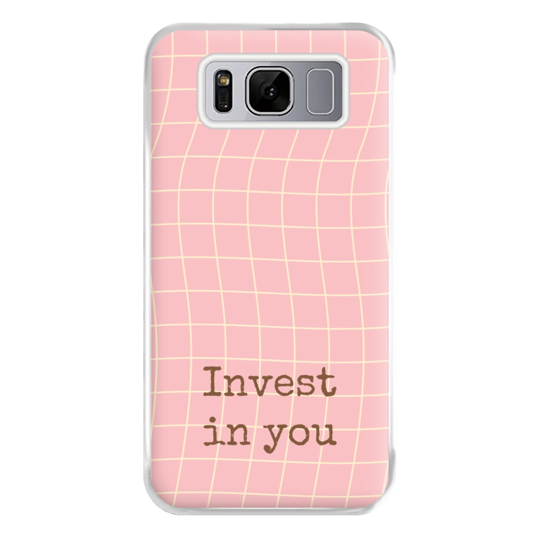 Invest In You, Baby Pink Phone Case for Galaxy S8 Plus