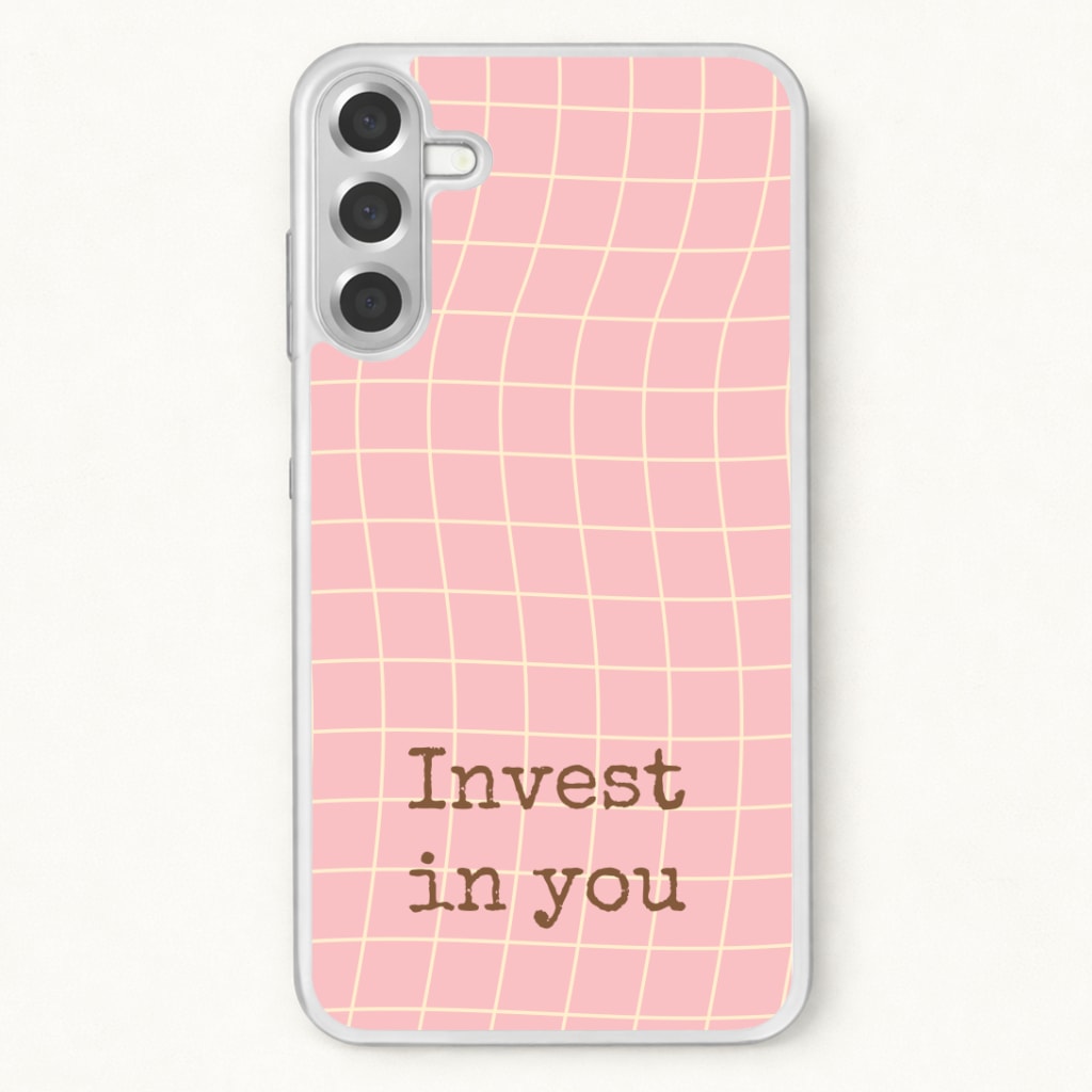 Invest In You, Baby Pink Phone Case for Galaxy A17