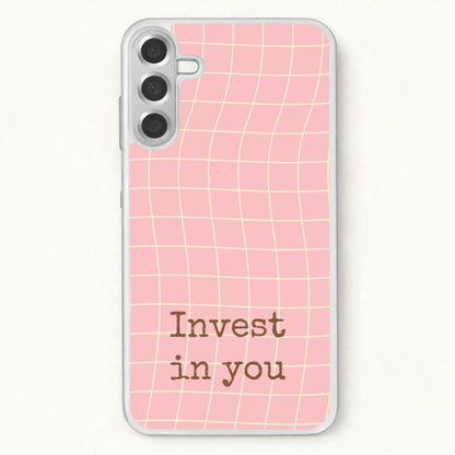 Invest In You, Baby Pink Phone Case for Galaxy A17