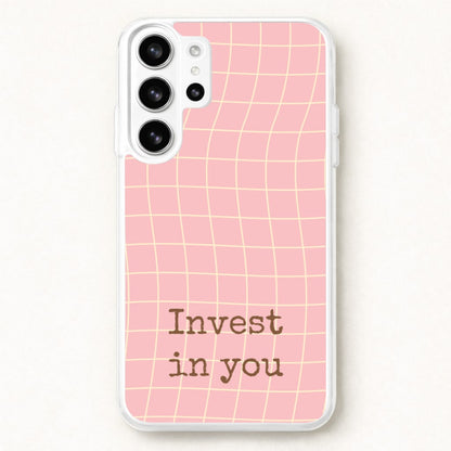 Invest In You, Baby Pink Phone Case for Galaxy S26 Ultra