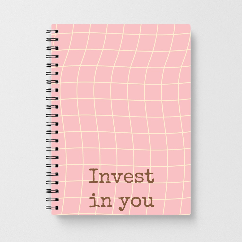 Invest In You, Baby Pink Notebook