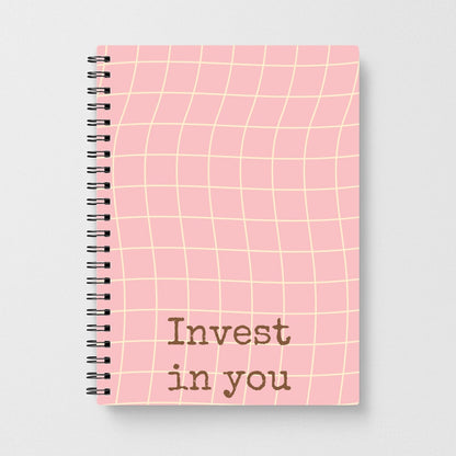 Invest In You, Baby Pink Notebook