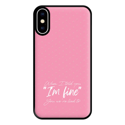 I'm Fine - Abrams Phone Case for iPhone XS Max