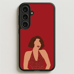 Red Sparkly Dress Phone Case for Galaxy S25FE