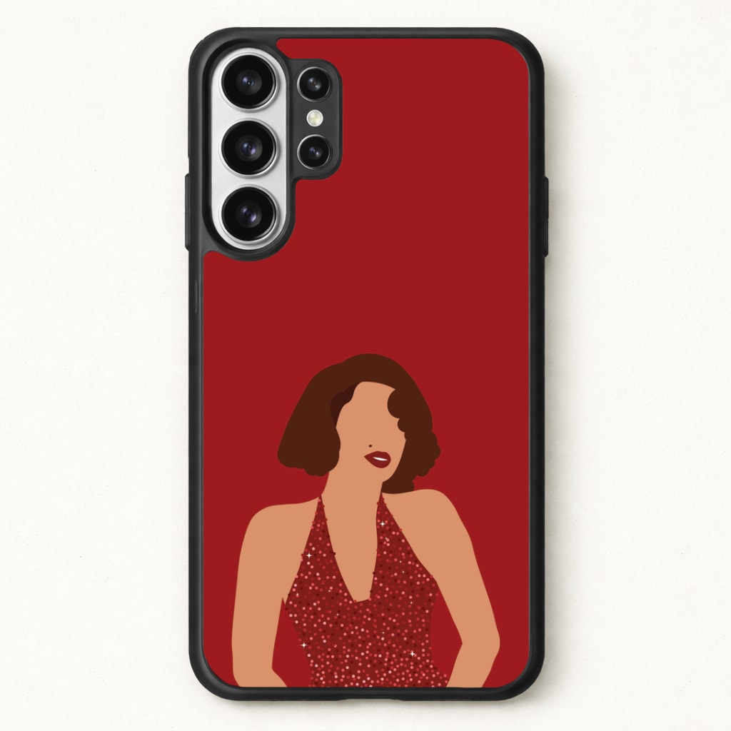 Red Sparkly Dress Phone Case for Galaxy S26 Ultra