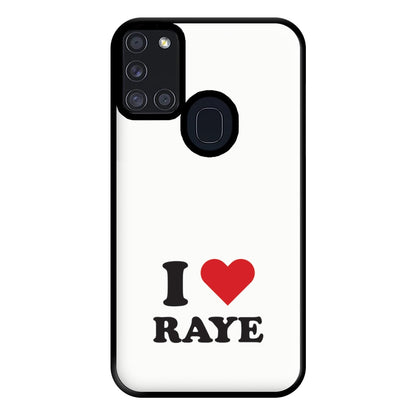 I Love Raye - Festival Phone Case for Galaxy A21s