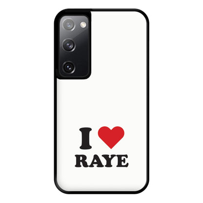 I Love Raye - Festival Phone Case for Galaxy S20