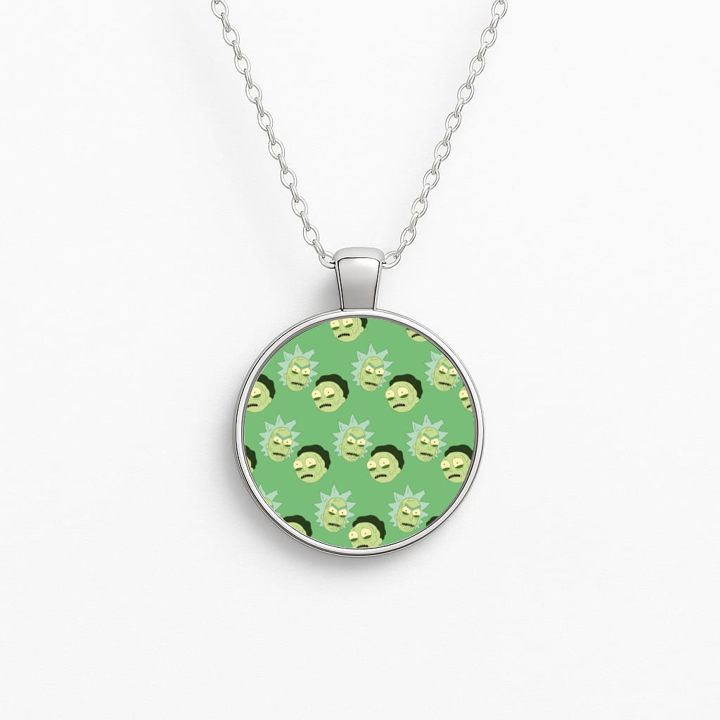 R&M Pattern Circle Necklace