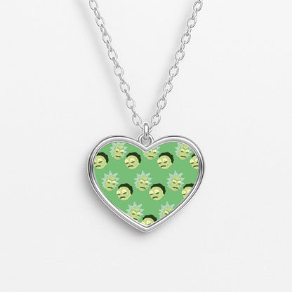 R&M Pattern Heart Necklace