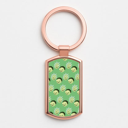 R&M Pattern Rose Gold Keyring