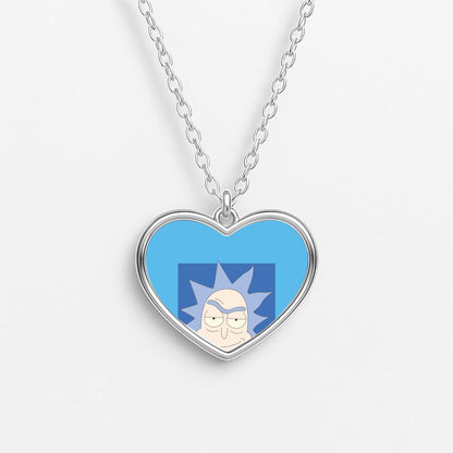 Smirk - Rick And Morty Heart Necklace