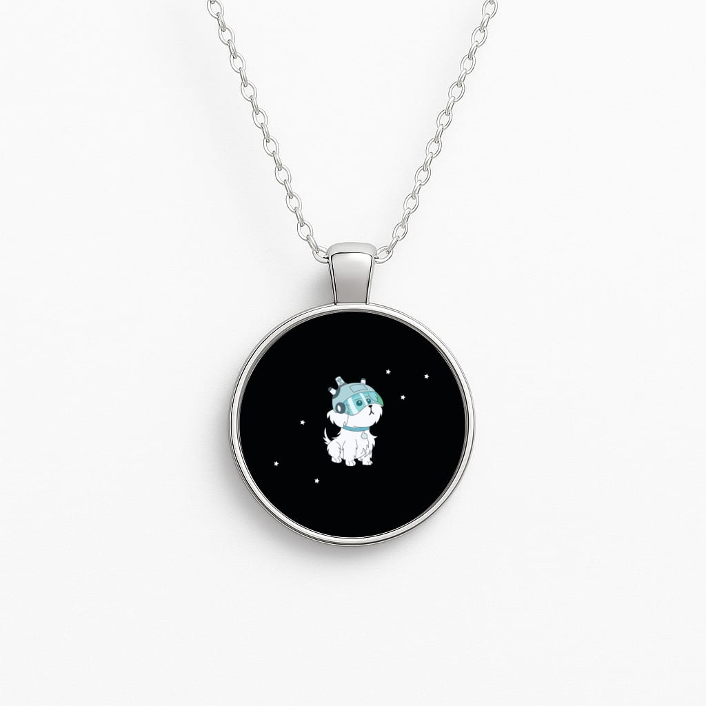 Space Dog - RAM Circle Necklace