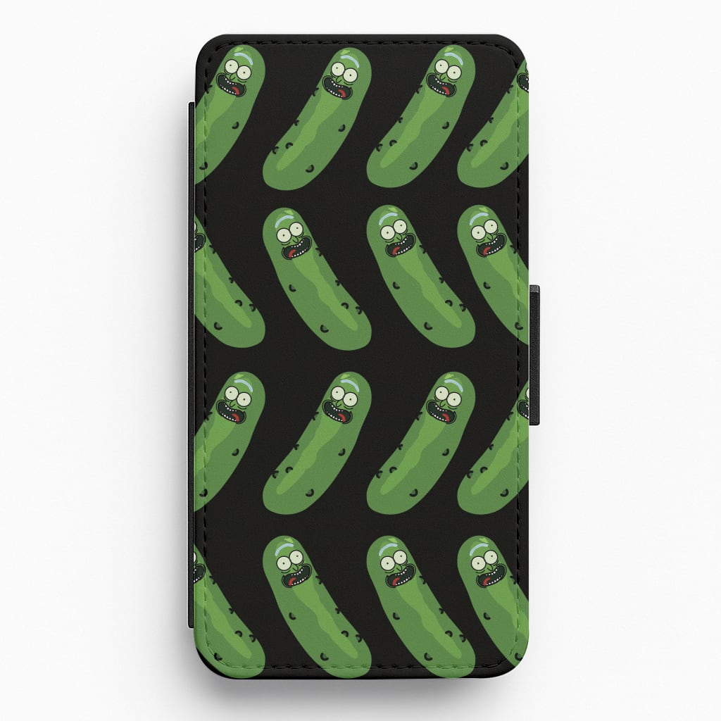 Pickle Rick Pattern - RAM Flip / Wallet Phone Case