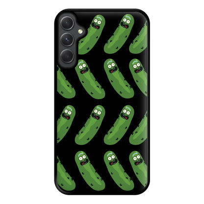 Pickle Rick Pattern - RAM Phone Case for Galaxy A34