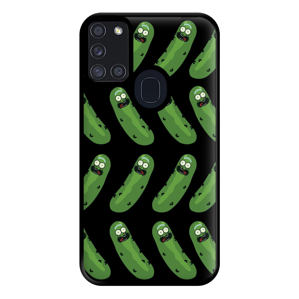 Pickle Rick Pattern - RAM Phone Case for Galaxy A21s