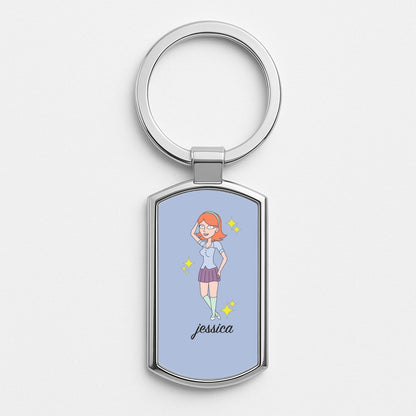 Jessica - RAM Silver Keyring