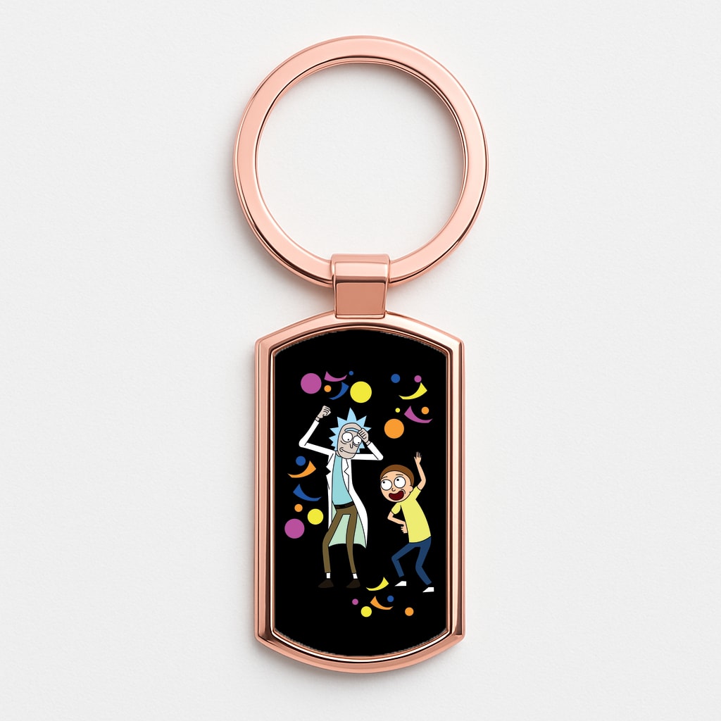 R&M Dancing Rose Gold Keyring