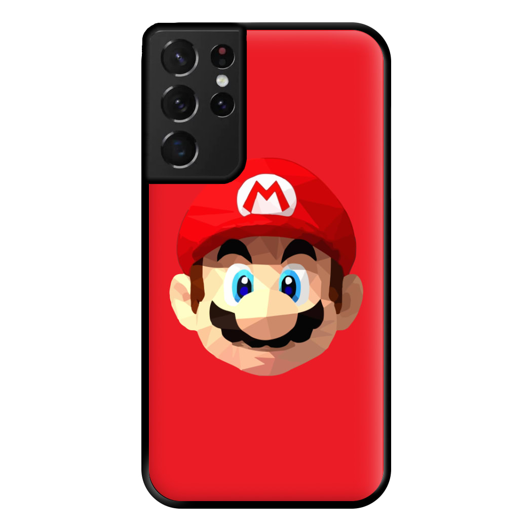 Mario Face - Mario Phone Case for Galaxy S21 Ultra