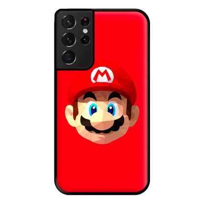 Mario Face - Mario Phone Case for Galaxy S21 Ultra