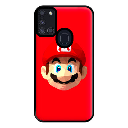 Mario Face - Mario Phone Case for Galaxy A21s