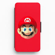 Mario Face - Mario Flip / Wallet Phone Case 1