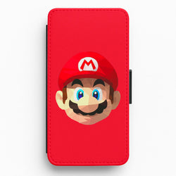 Mario Face - Mario Flip / Wallet Phone Case