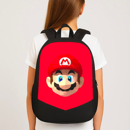 Mario Face - Mario Large School Bag
