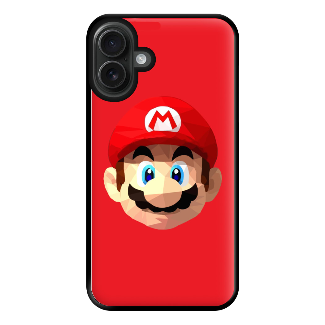 Mario Face - Mario Phone Case for iPhone 16 Plus