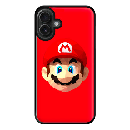 Mario Face - Mario Phone Case for iPhone 16 Plus