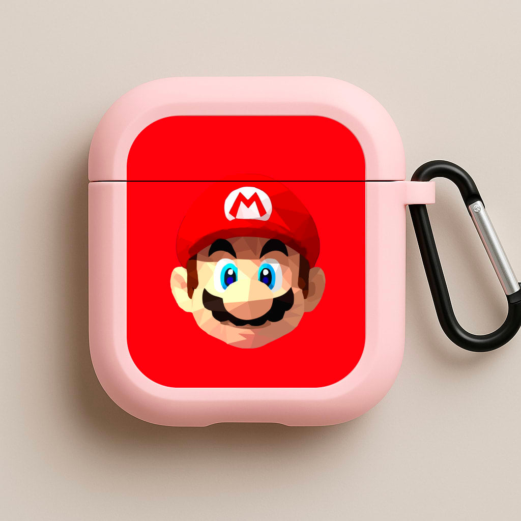 Mario Face - Mario Pink AirPods Case