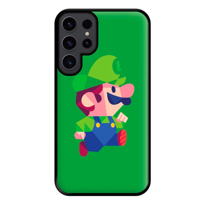 Running Luigi - Mario Phone Case for Galaxy S23 Ultra