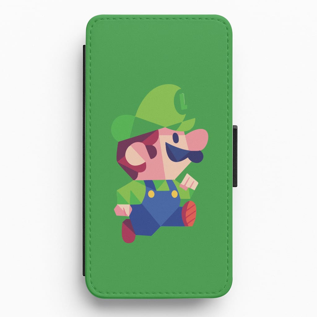 Running Luigi - Mario Flip / Wallet Phone Case