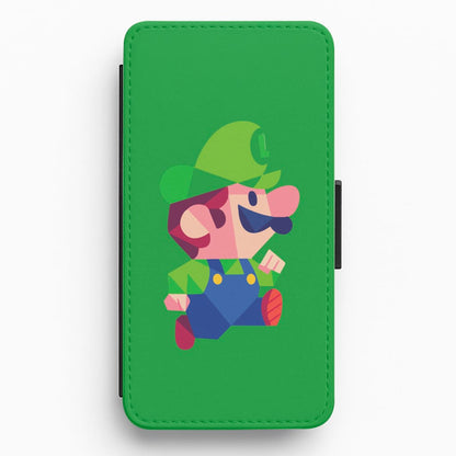 Running Luigi - Mario Flip / Wallet Phone Case