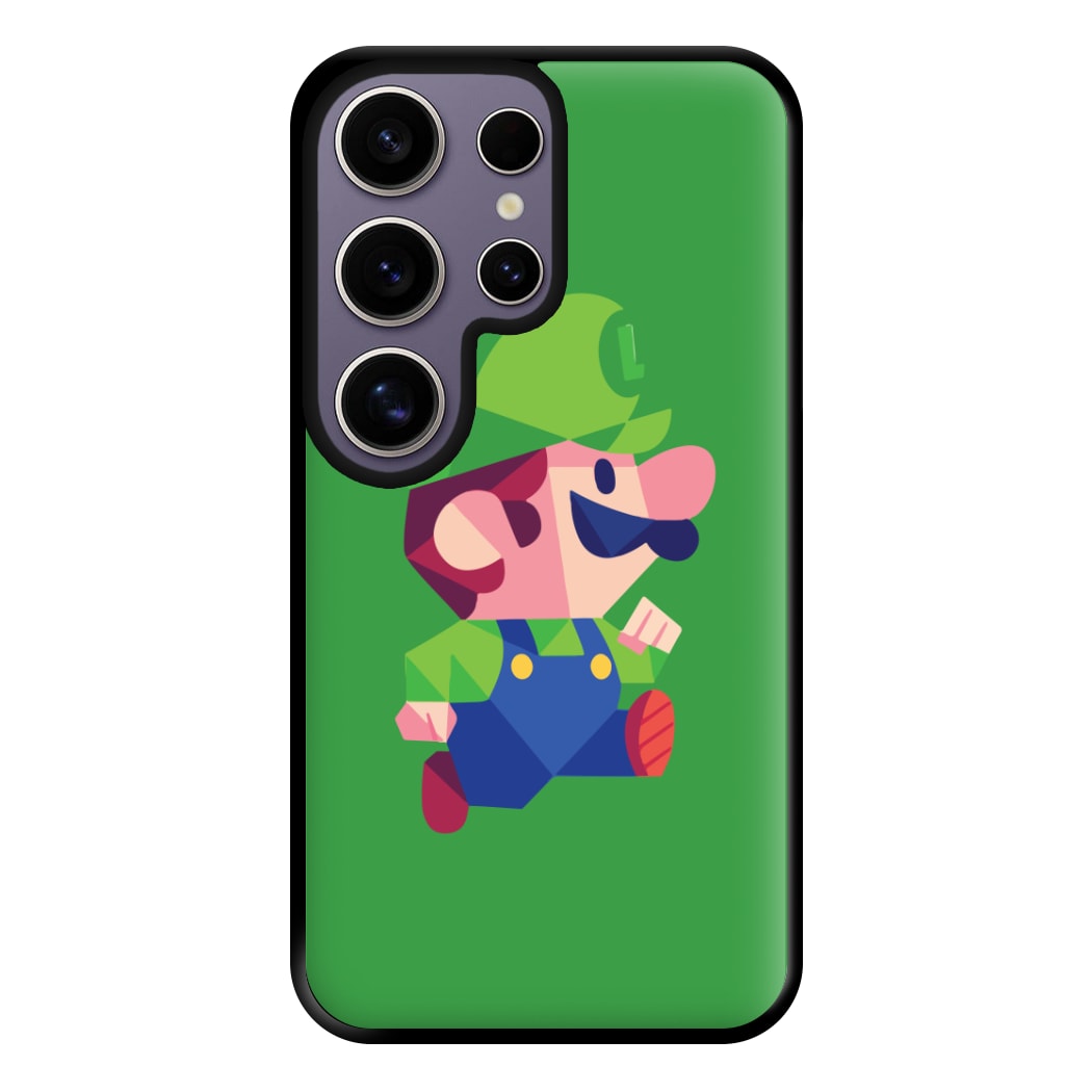 Running Luigi - Mario Phone Case for Galaxy S25 Ultra