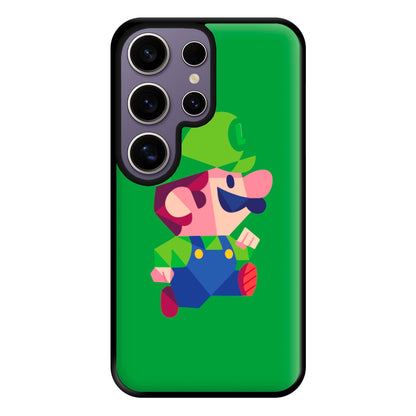 Running Luigi - Mario Phone Case for Galaxy S25 Ultra