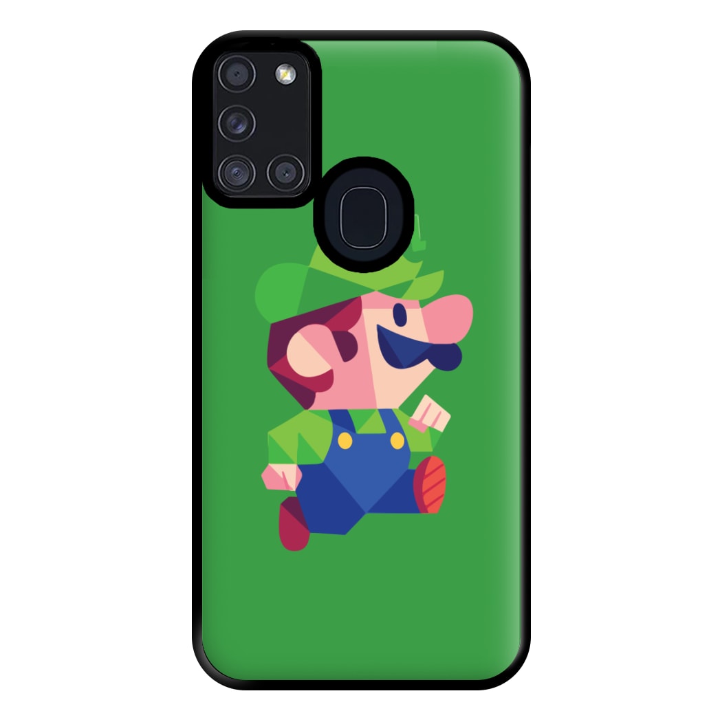 Running Luigi - Mario Phone Case for Galaxy A21s