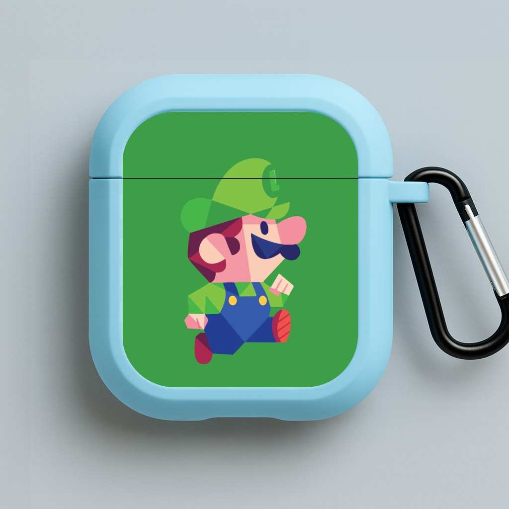 Running Luigi - Mario Blue AirPods Case