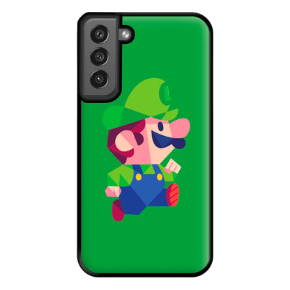 Running Luigi - Mario Phone Case for Galaxy S21FE