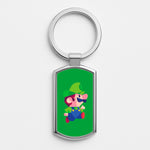 Running Luigi - Mario Silver Keyring