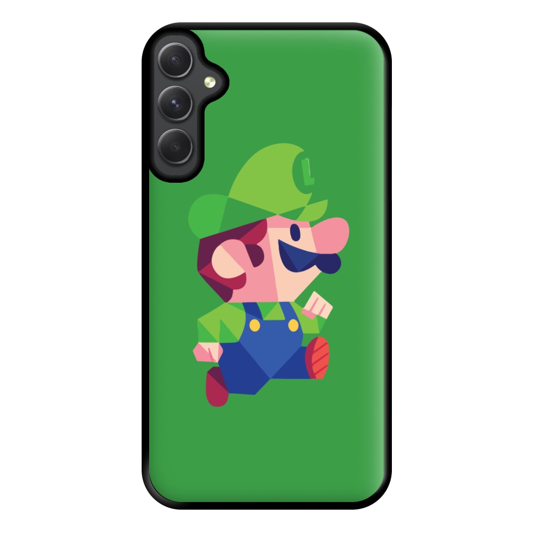 Running Luigi - Mario Phone Case for Galaxy A34