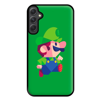 Running Luigi - Mario Phone Case for Galaxy A34