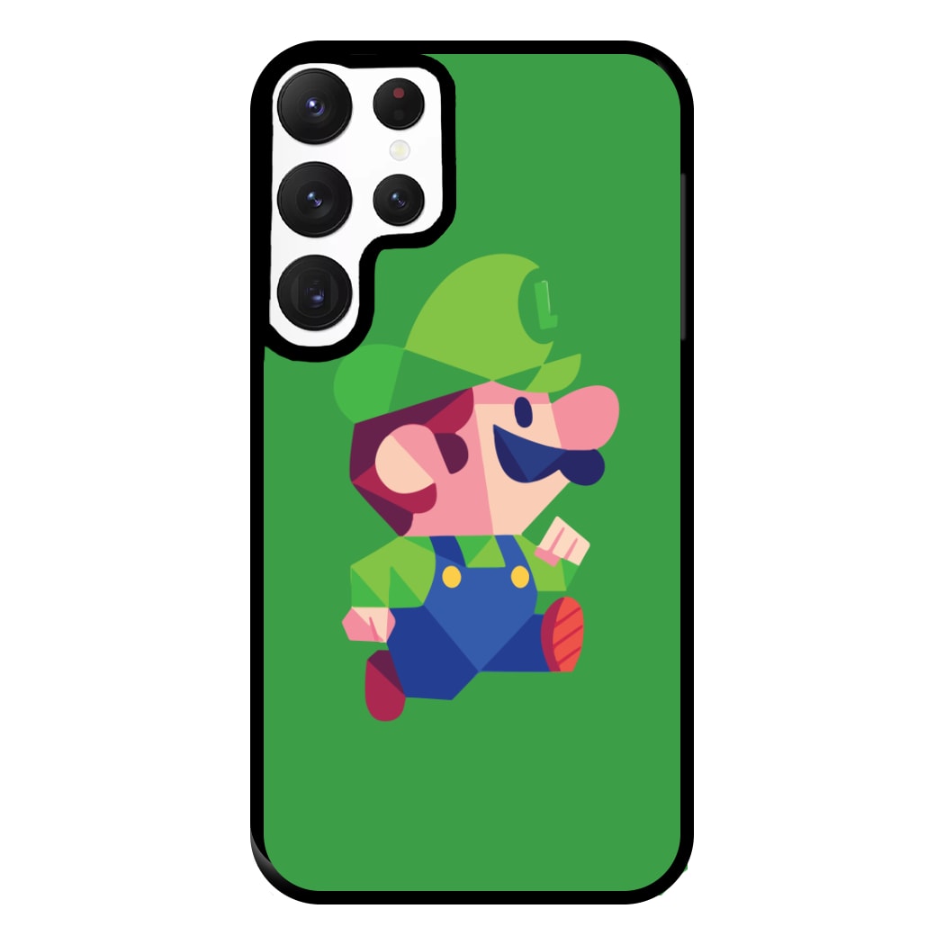 Running Luigi - Mario Phone Case for Galaxy S22 Ultra