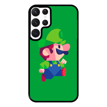 Running Luigi - Mario Phone Case for Galaxy S22 Ultra