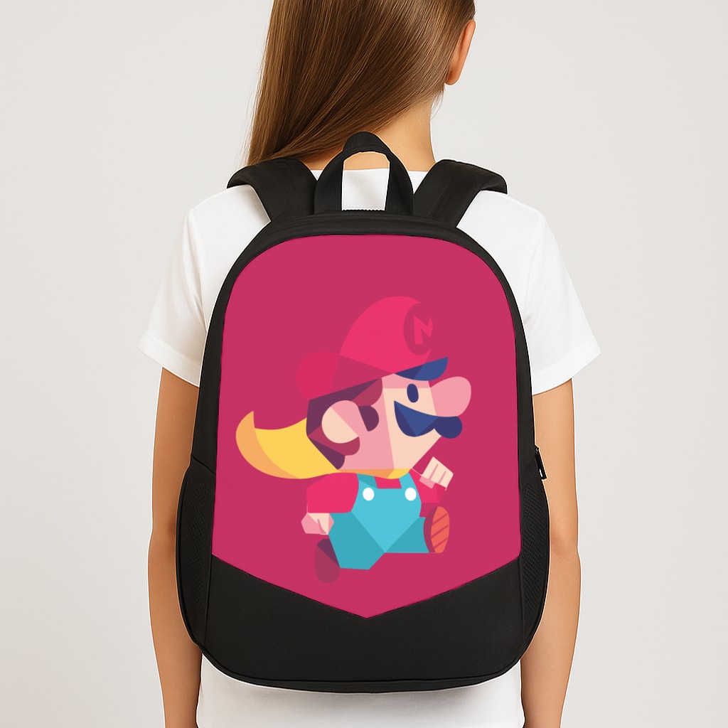 Running Mario - Mario Large School Bag