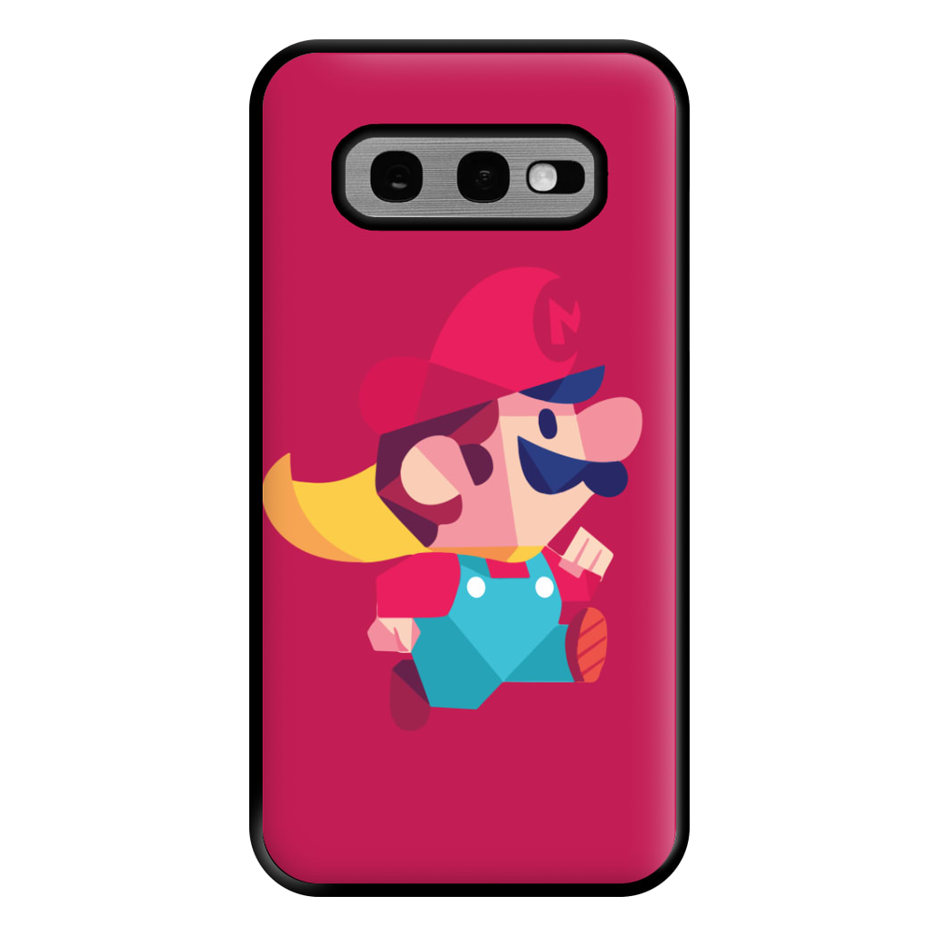 Running Mario - Mario Phone Case for Galaxy S10e