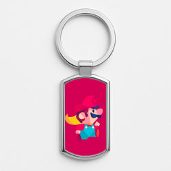 Running Mario - Mario Silver Keyring
