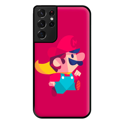 Running Mario - Mario Phone Case for Galaxy S21 Ultra